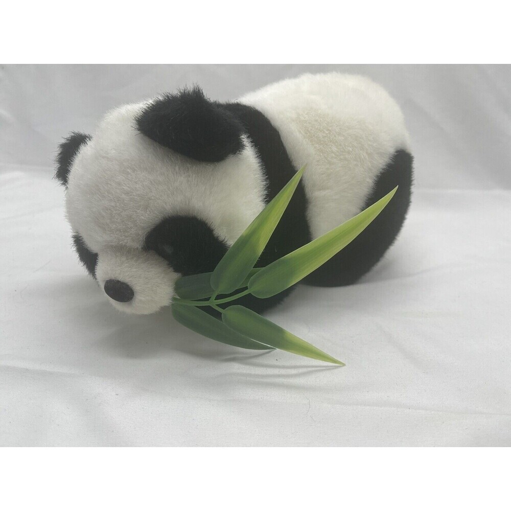 RARE A&A Plush Inc Compton CA Panda Bear Bamboo Plush Stuffed Animal Toy 10"